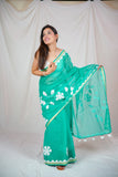 Blossom - Green Kota Doria Saree