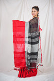 Scarlet Edge- Black Linen Saree