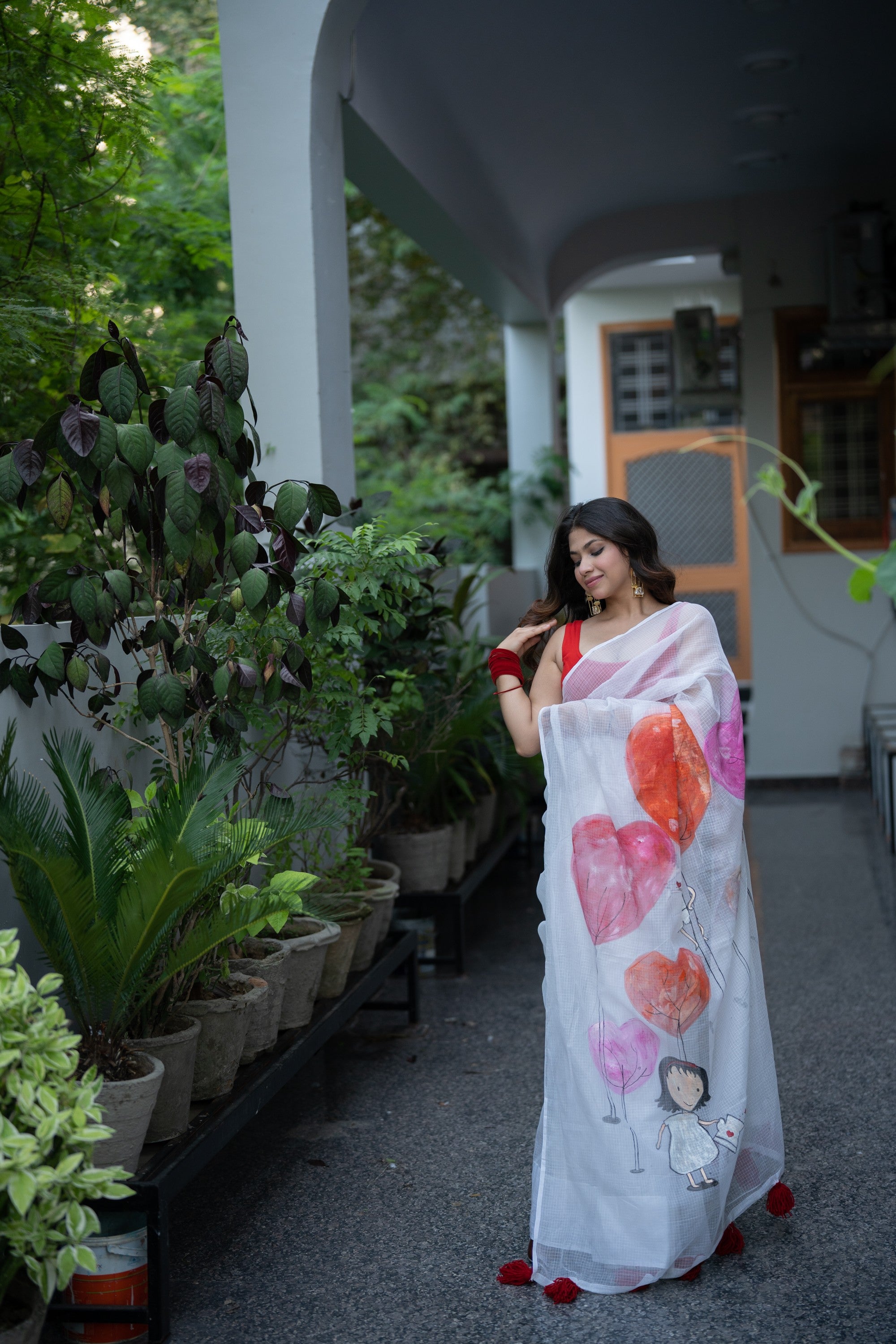 Happiness- Handpainted Kota Doria Saree