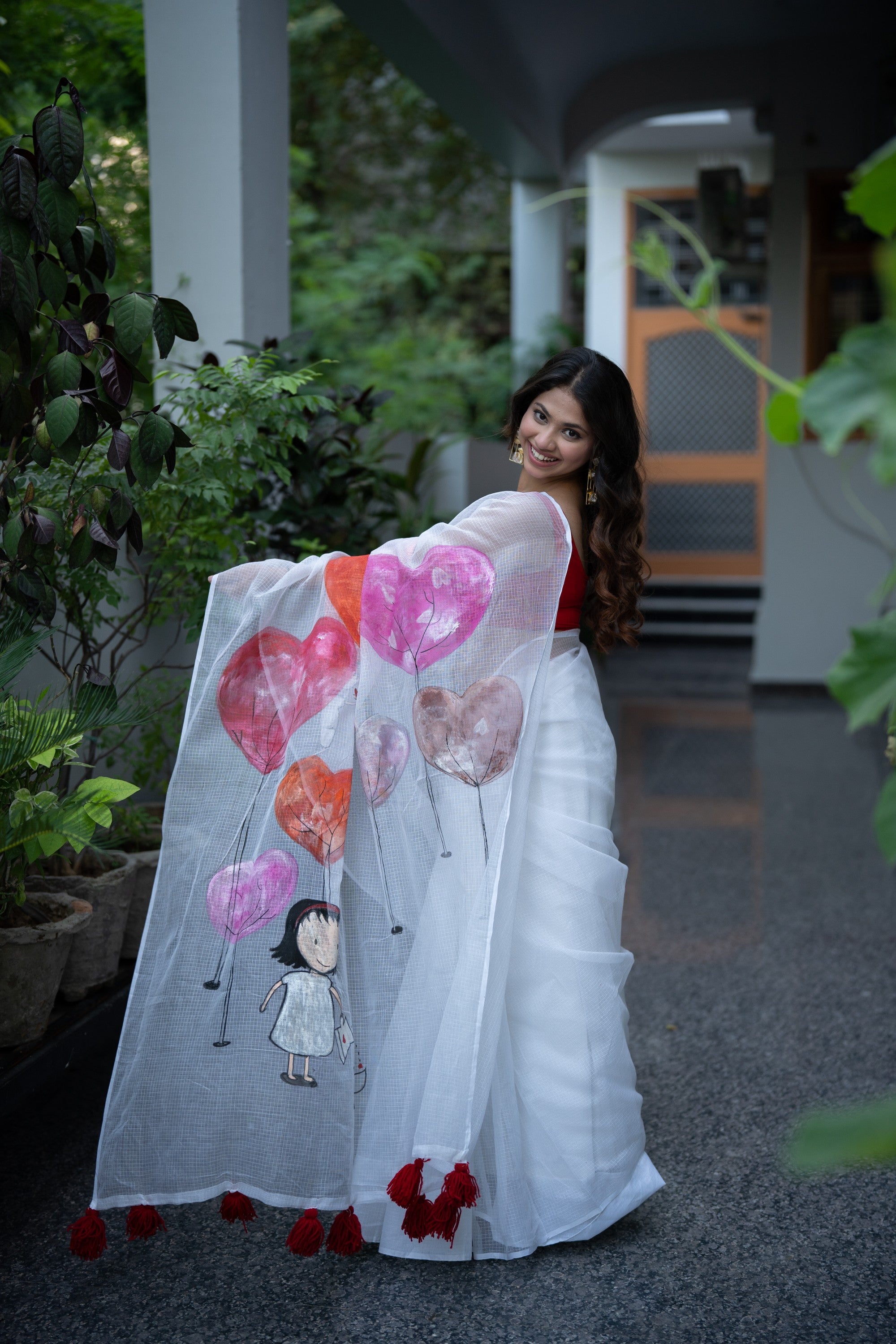 Happiness- Handpainted Kota Doria Saree