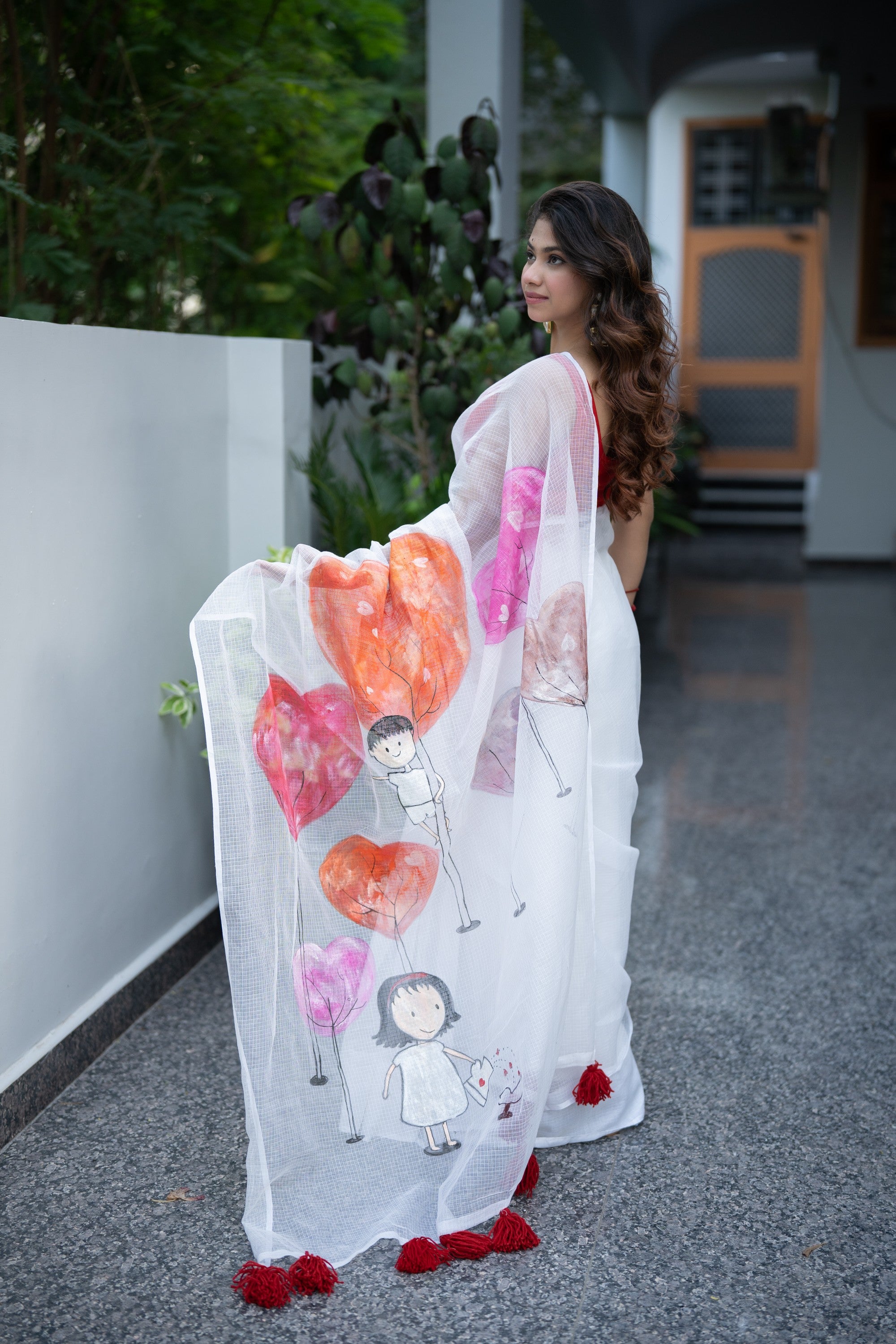 Happiness- Handpainted Kota Doria Saree