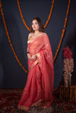 Subhagini- Pink Kota Doria Saree