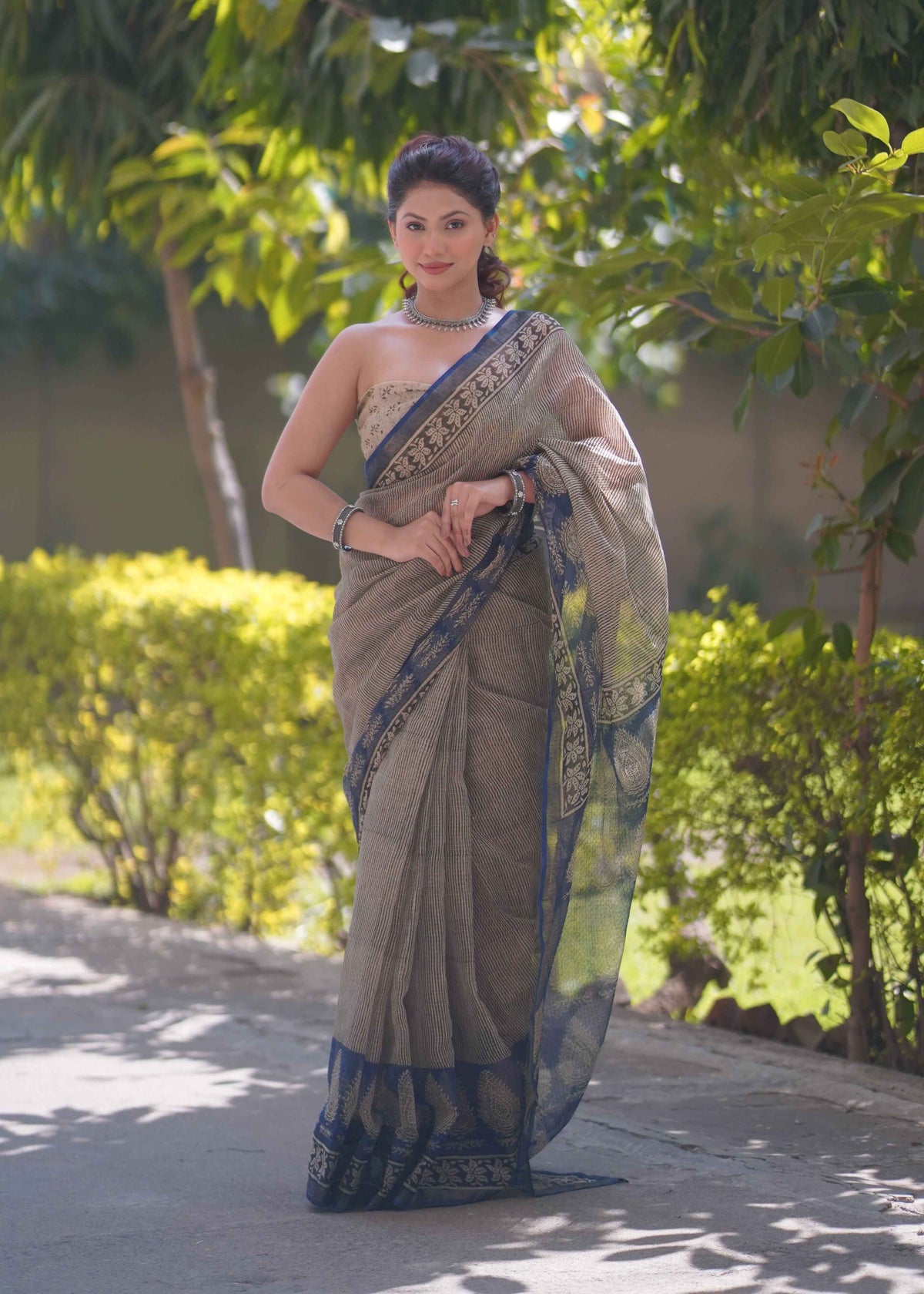 Rasika - Striped Kota Doria Saree