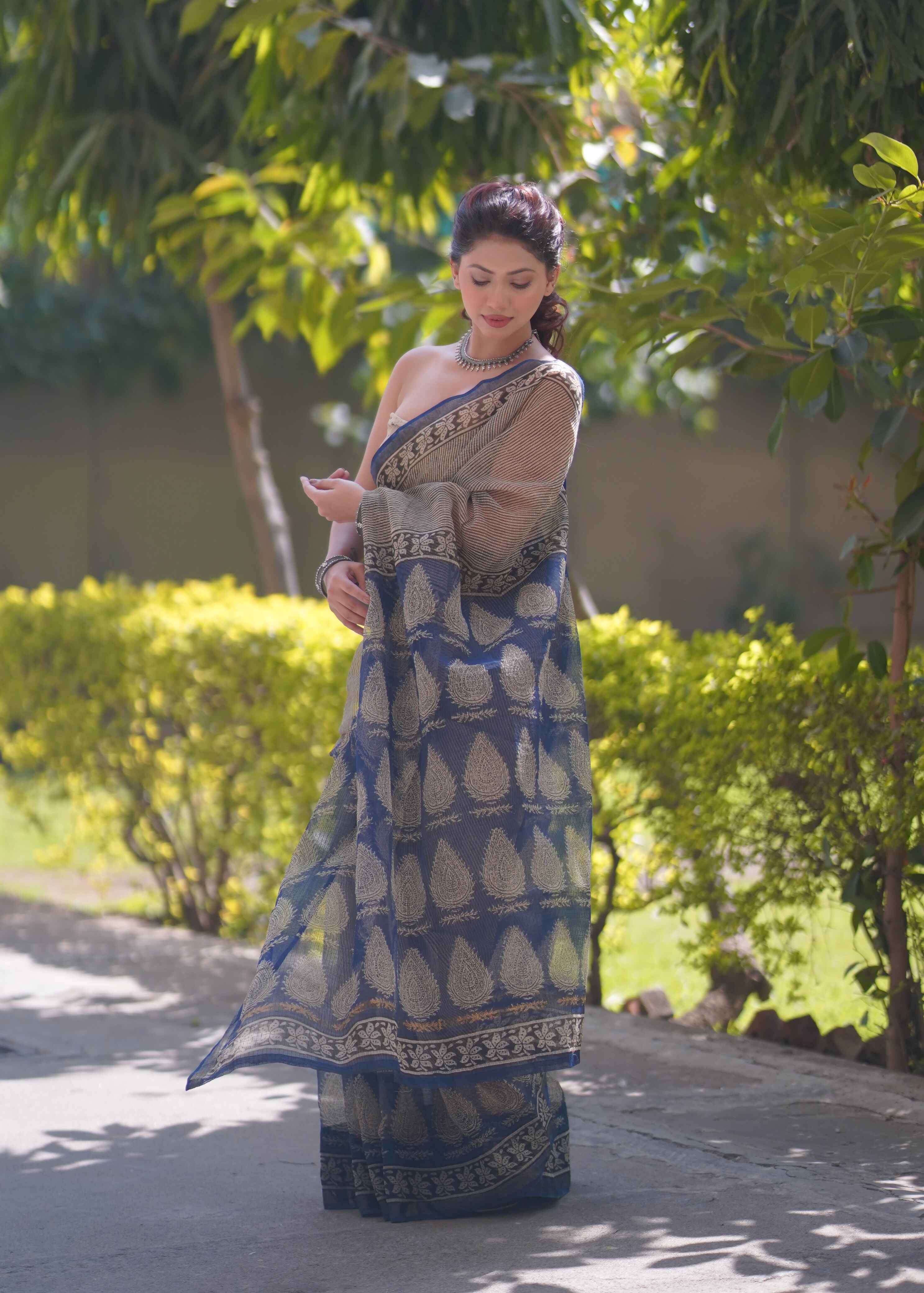 Rasika - Striped Kota Doria Saree