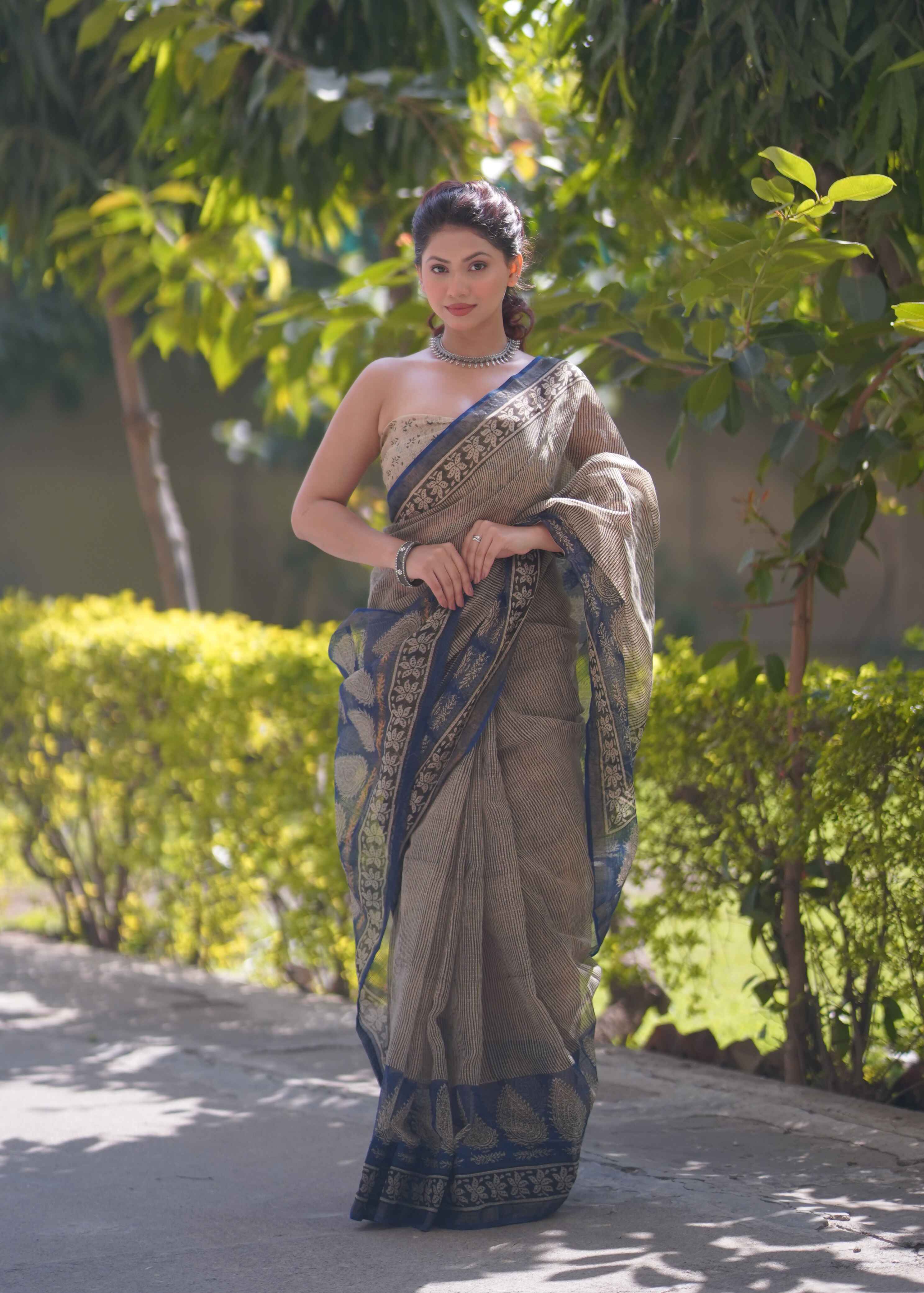 Rasika - Striped Kota Doria Saree