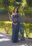 Neelanjali - Indigo Checks Kota Doria Saree