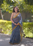 Nayantara- Blue Kota Doria Saree