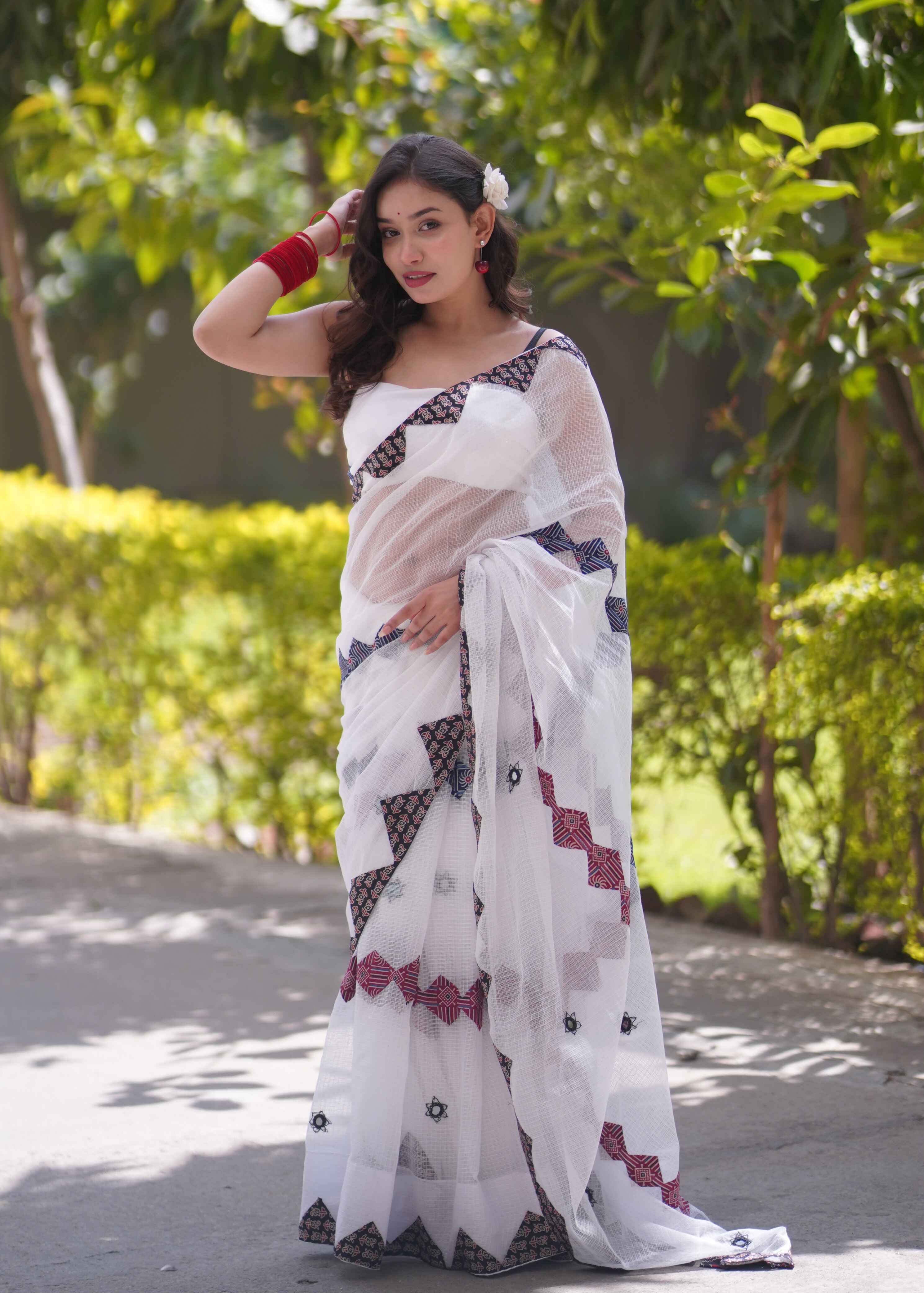 Aaru- Hand Applique Kota Saree