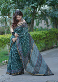 Ravashree- Green Maheshwari Silk Saree