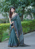 Ravashree- Green Maheshwari Silk Saree