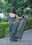 Ravashree- Green Maheshwari Silk Saree