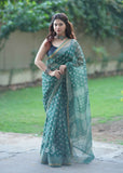 Pravihini- Green Kota Doria Saree