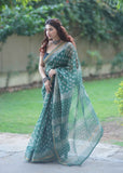 Pravihini- Green Kota Doria Saree