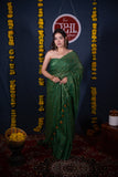 Archita- Green Tikli Work Saree