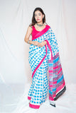 Bianca - White Mul Cotton Saree