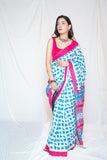 Bianca - White Mul Cotton Saree