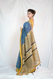 Sunburst Sapphire- Maheshwari Silk Saree