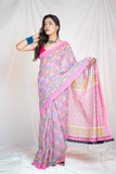 Ballet Blush- Pink Mul Cotton Saree