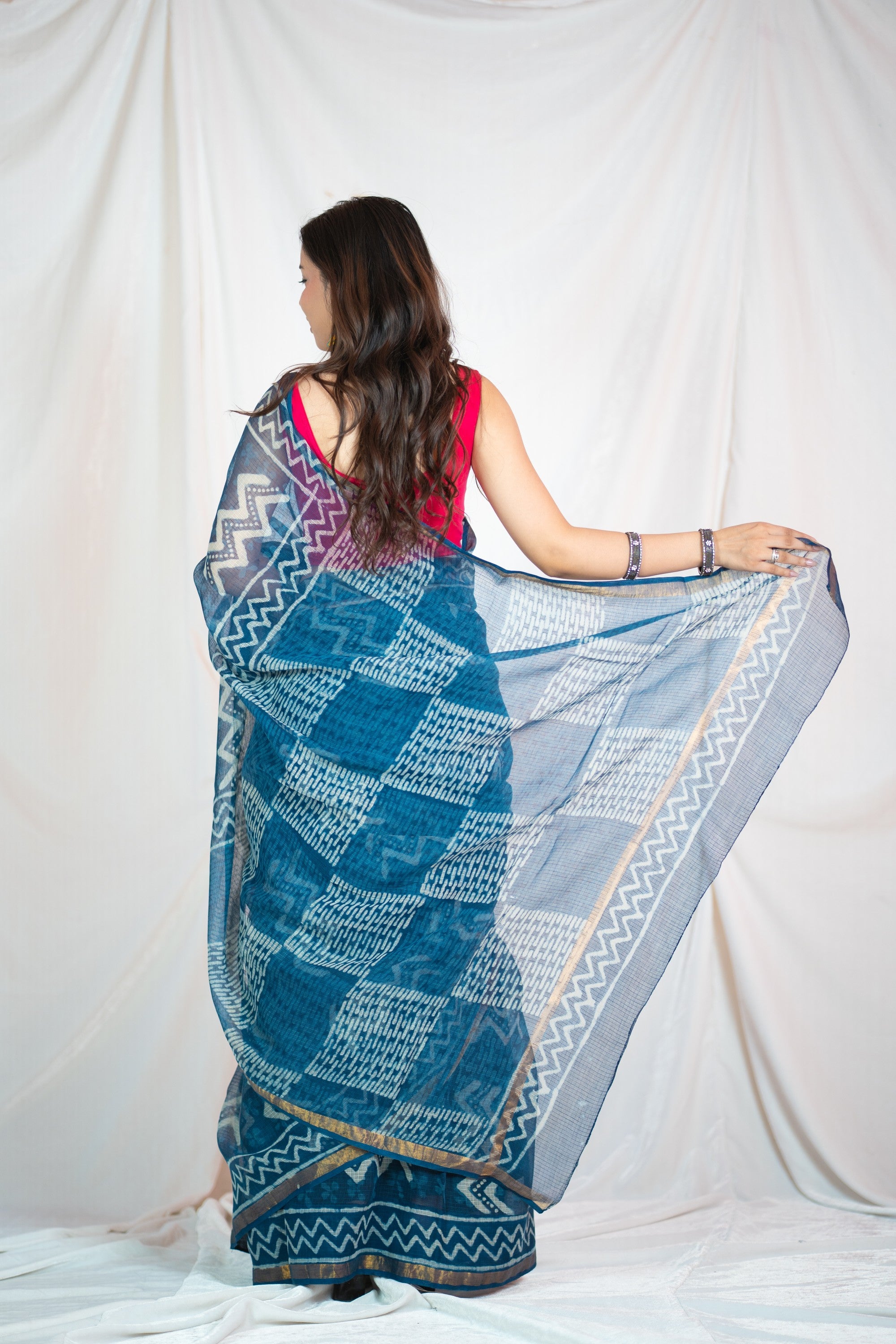 Indigo Elegance - Kota Doria Sarees