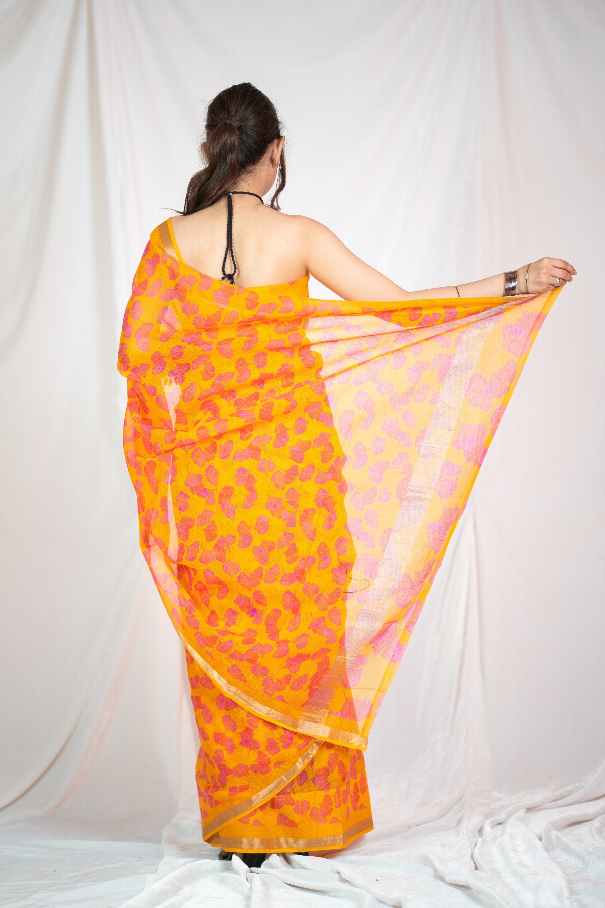 Amber Zephyr - Kota Doria Saree