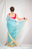 Breezy Blue - Kota Doria Cotton Saree