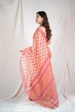 Blossom Breeze- Pink Kota Doria Saree