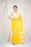 Bindu Re Bindu - Yellow Kota Doria saree