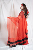 Bhole ri Bindu- Red Kota Doria Saree